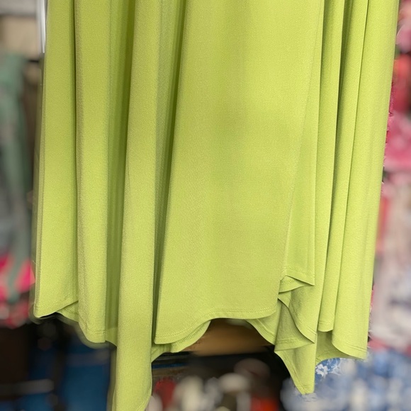 NWT  Perceptions Lime green XL stretchy dress summer - Picture 7 of 9